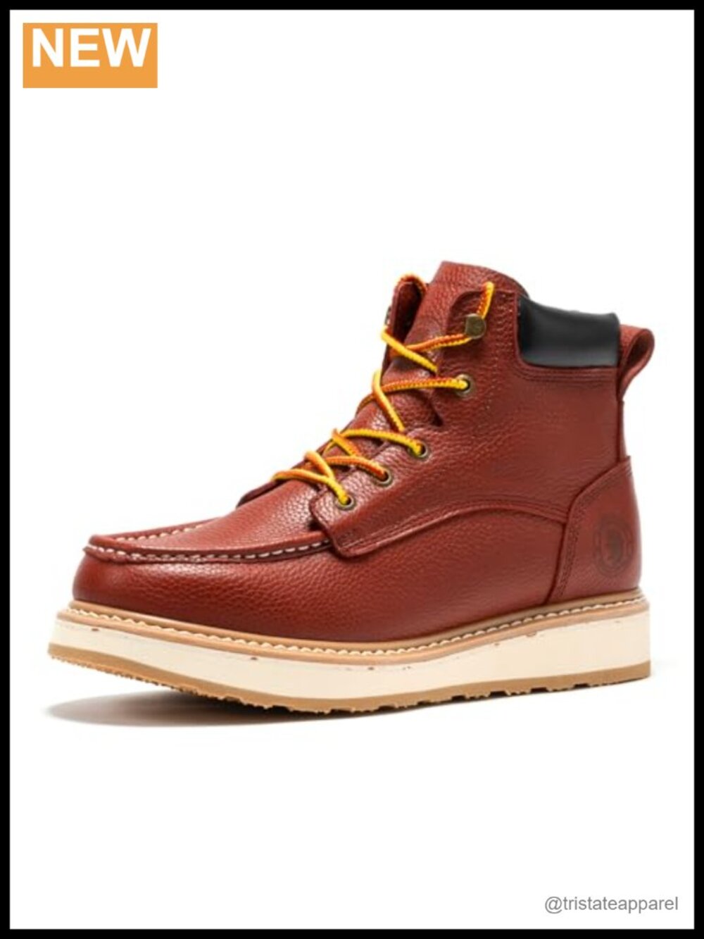 Soft Toe Work Boots Oiled Full Grain Leather Wedge Sole Welt Construction 6 Inch